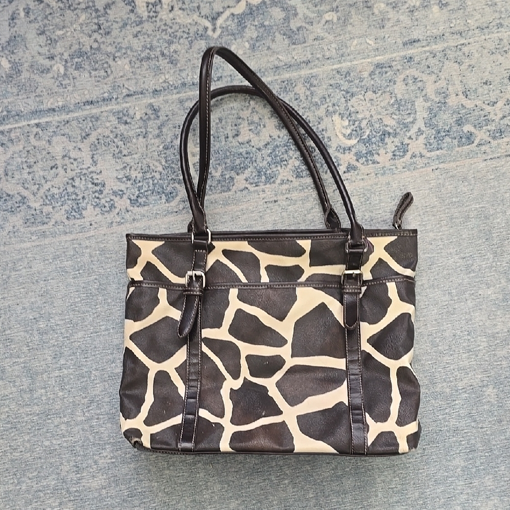 Stylish Black and Cream Tote Bag